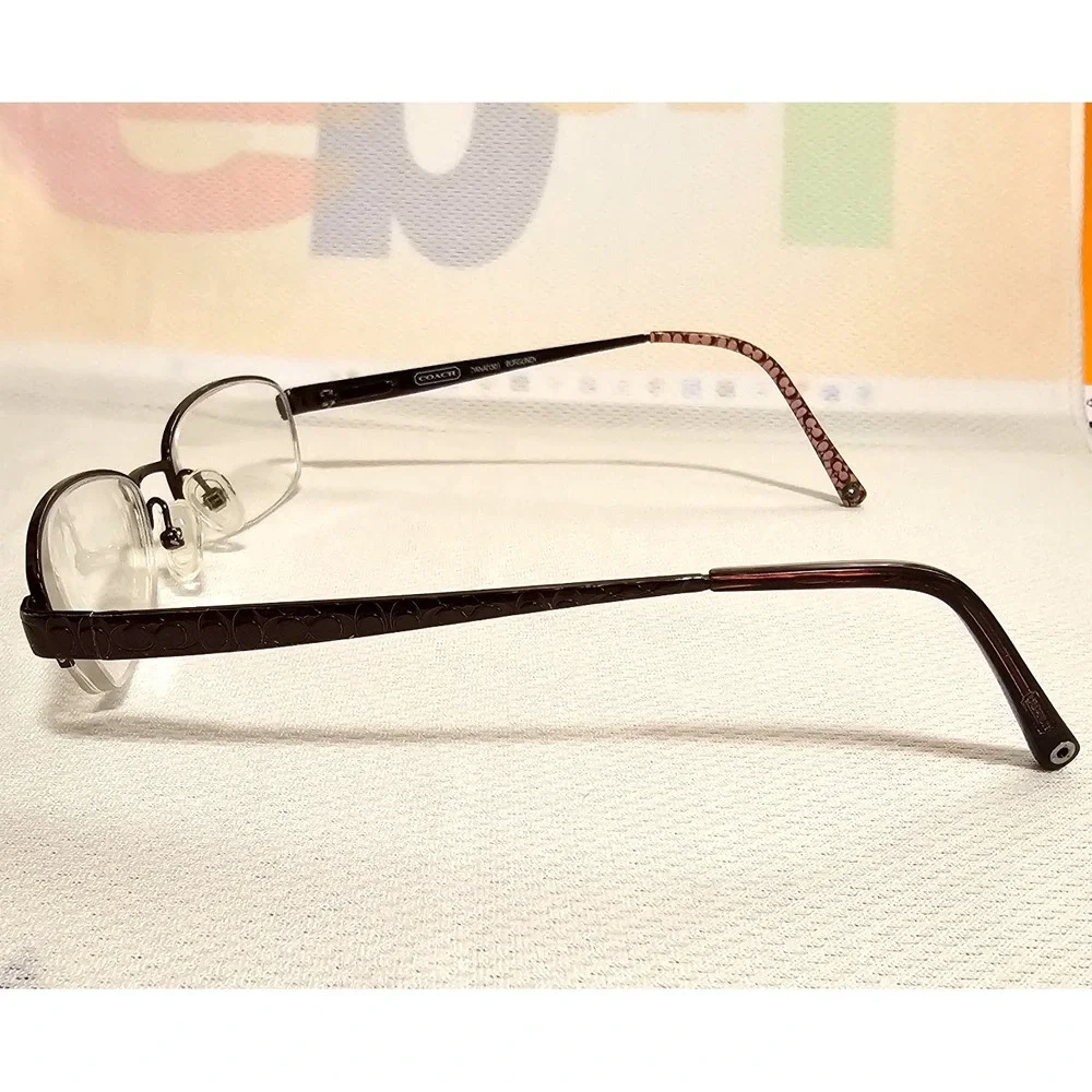 COACH DANA 130 Burgundy Authentic Eyeglasses Half Rim 50mm‎ 